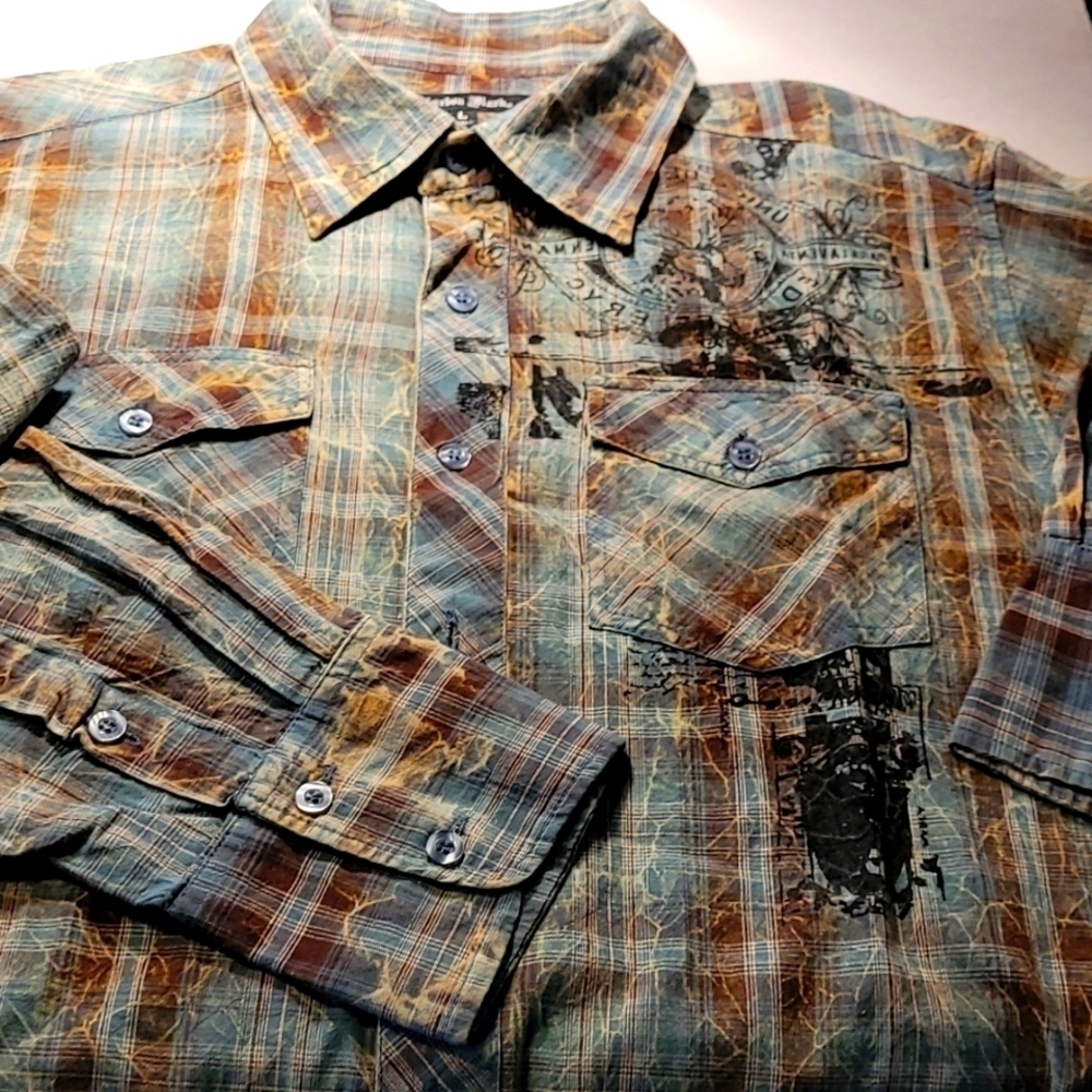 Men's Carbon Black Western Styled Dress Shirt